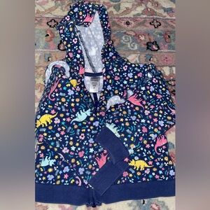 Colorful Dinosaur Print Hoodie